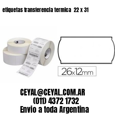 etiquetas transferencia termica  22 x 31