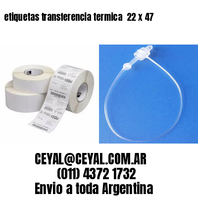 etiquetas transferencia termica  22 x 47