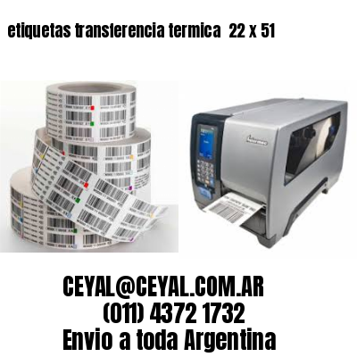 etiquetas transferencia termica  22 x 51