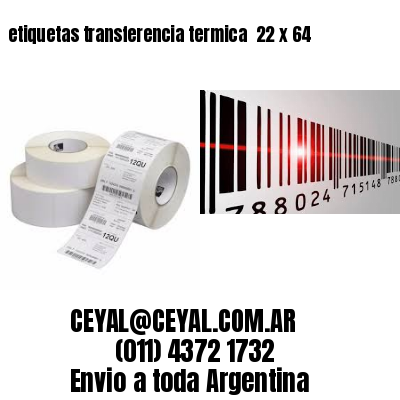 etiquetas transferencia termica  22 x 64