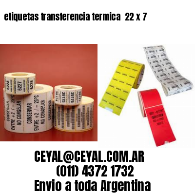 etiquetas transferencia termica  22 x 7