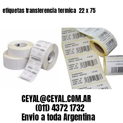 etiquetas transferencia termica  22 x 75