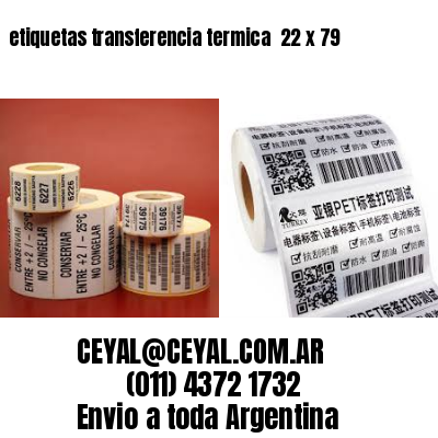 etiquetas transferencia termica  22 x 79