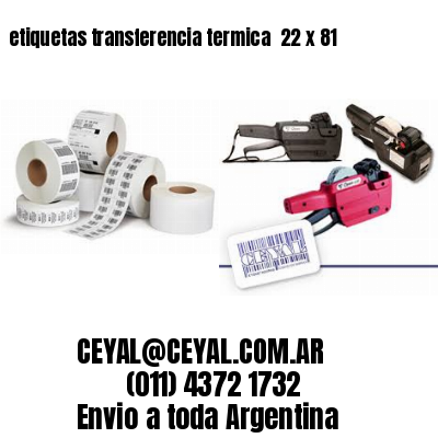 etiquetas transferencia termica  22 x 81