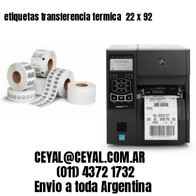 etiquetas transferencia termica  22 x 92