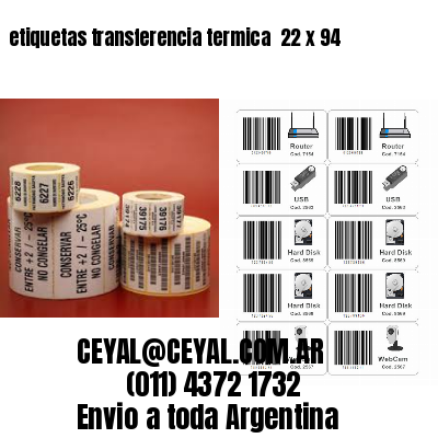 etiquetas transferencia termica  22 x 94