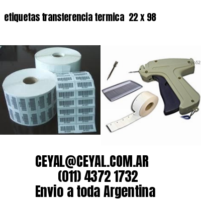 etiquetas transferencia termica  22 x 98