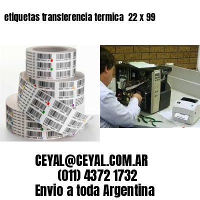 etiquetas transferencia termica  22 x 99