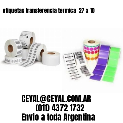etiquetas transferencia termica  27 x 10