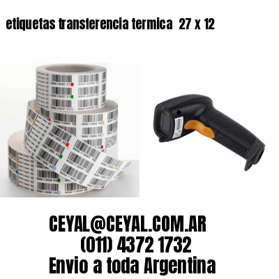 etiquetas transferencia termica  27 x 12