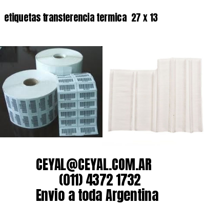 etiquetas transferencia termica  27 x 13