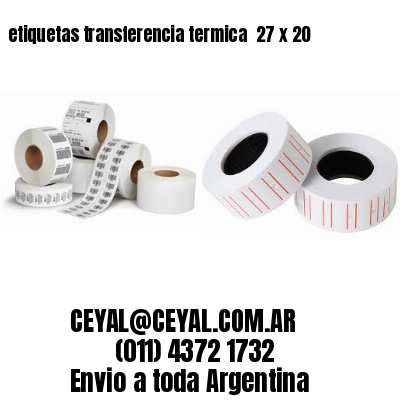 etiquetas transferencia termica  27 x 20