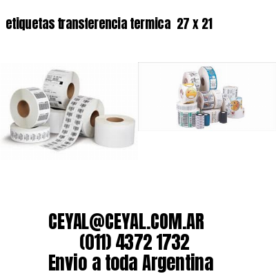 etiquetas transferencia termica  27 x 21