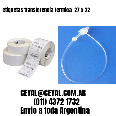 etiquetas transferencia termica  27 x 22