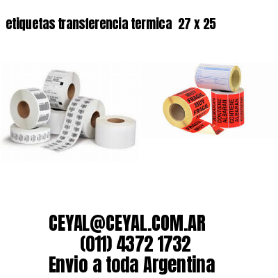 etiquetas transferencia termica  27 x 25