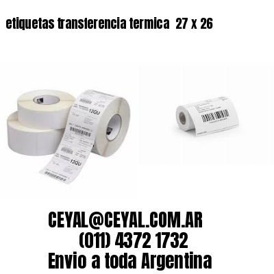 etiquetas transferencia termica  27 x 26