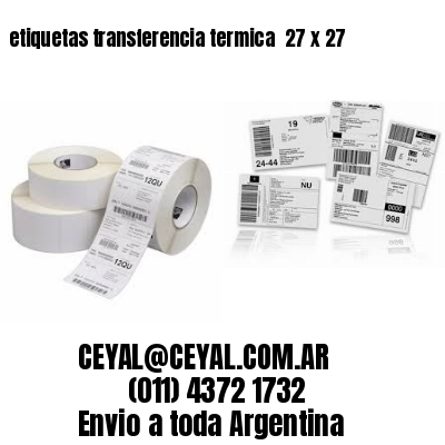 etiquetas transferencia termica  27 x 27