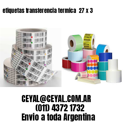 etiquetas transferencia termica  27 x 3