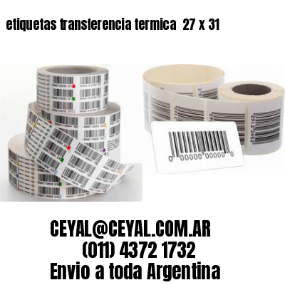 etiquetas transferencia termica  27 x 31