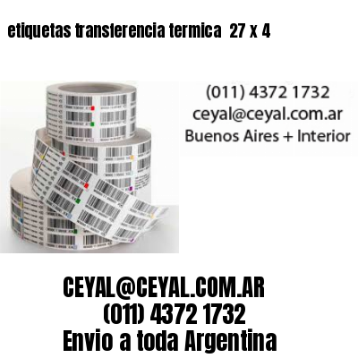 etiquetas transferencia termica  27 x 4
