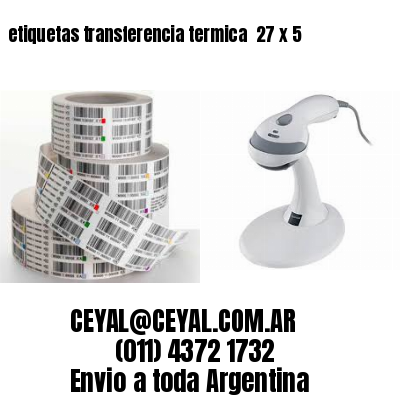 etiquetas transferencia termica  27 x 5