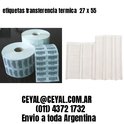 etiquetas transferencia termica  27 x 55