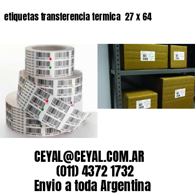 etiquetas transferencia termica  27 x 64