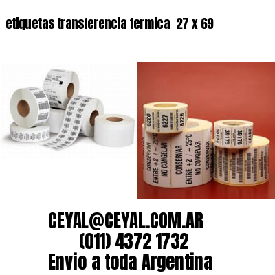 etiquetas transferencia termica  27 x 69