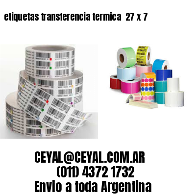 etiquetas transferencia termica  27 x 7