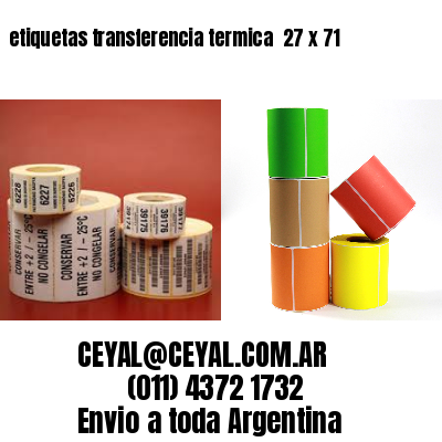 etiquetas transferencia termica  27 x 71