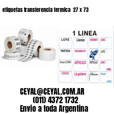 etiquetas transferencia termica  27 x 73