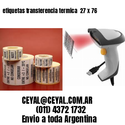 etiquetas transferencia termica  27 x 76