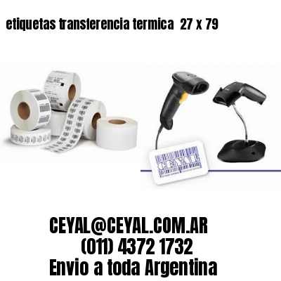 etiquetas transferencia termica  27 x 79