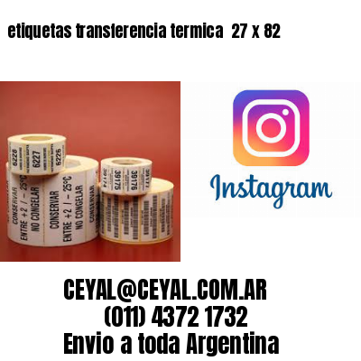 etiquetas transferencia termica  27 x 82