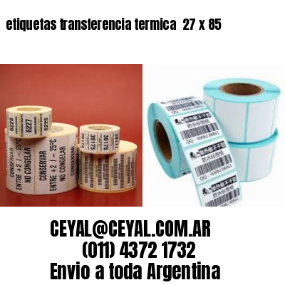etiquetas transferencia termica  27 x 85