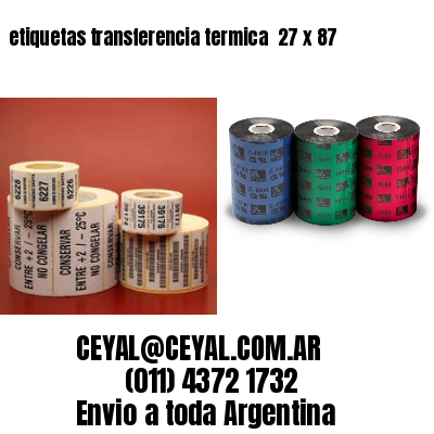 etiquetas transferencia termica  27 x 87