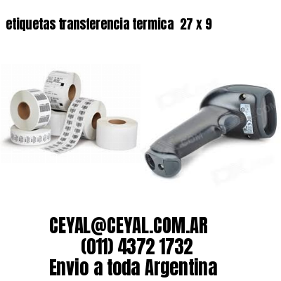 etiquetas transferencia termica  27 x 9