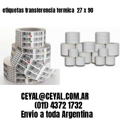 etiquetas transferencia termica  27 x 90