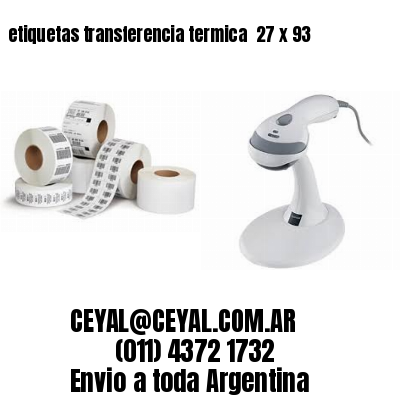 etiquetas transferencia termica  27 x 93