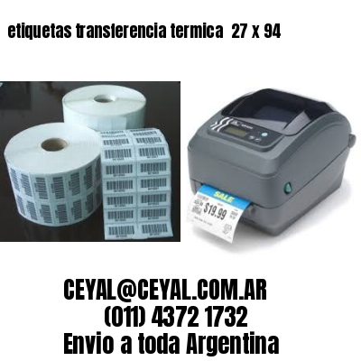 etiquetas transferencia termica  27 x 94