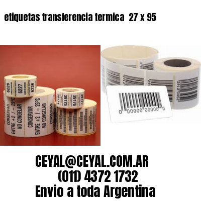 etiquetas transferencia termica  27 x 95