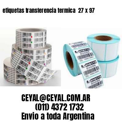 etiquetas transferencia termica  27 x 97