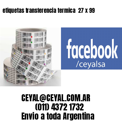 etiquetas transferencia termica  27 x 99