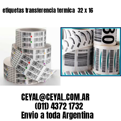 etiquetas transferencia termica  32 x 16