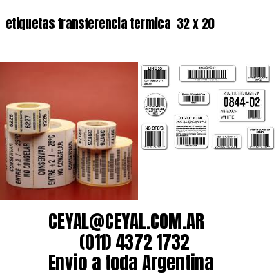 etiquetas transferencia termica  32 x 20
