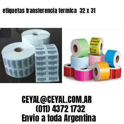 etiquetas transferencia termica  32 x 31