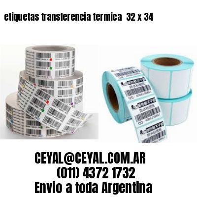 etiquetas transferencia termica  32 x 34