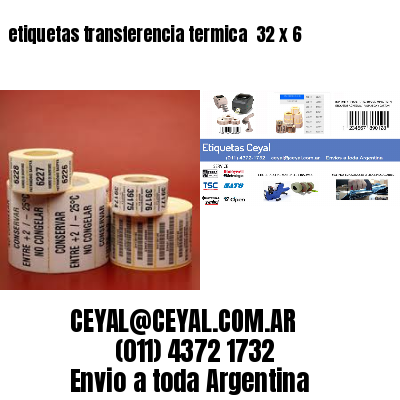 etiquetas transferencia termica  32 x 6