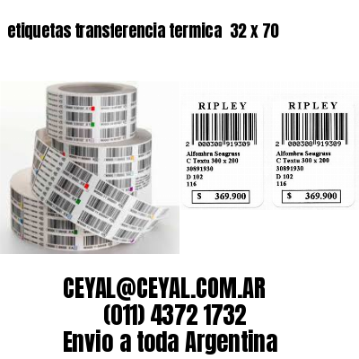etiquetas transferencia termica  32 x 70