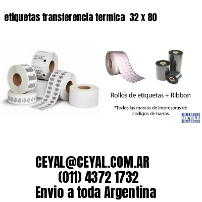 etiquetas transferencia termica  32 x 80